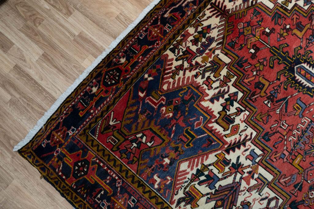 Heriz Wool Silk Rug 8'x11.5' View 4