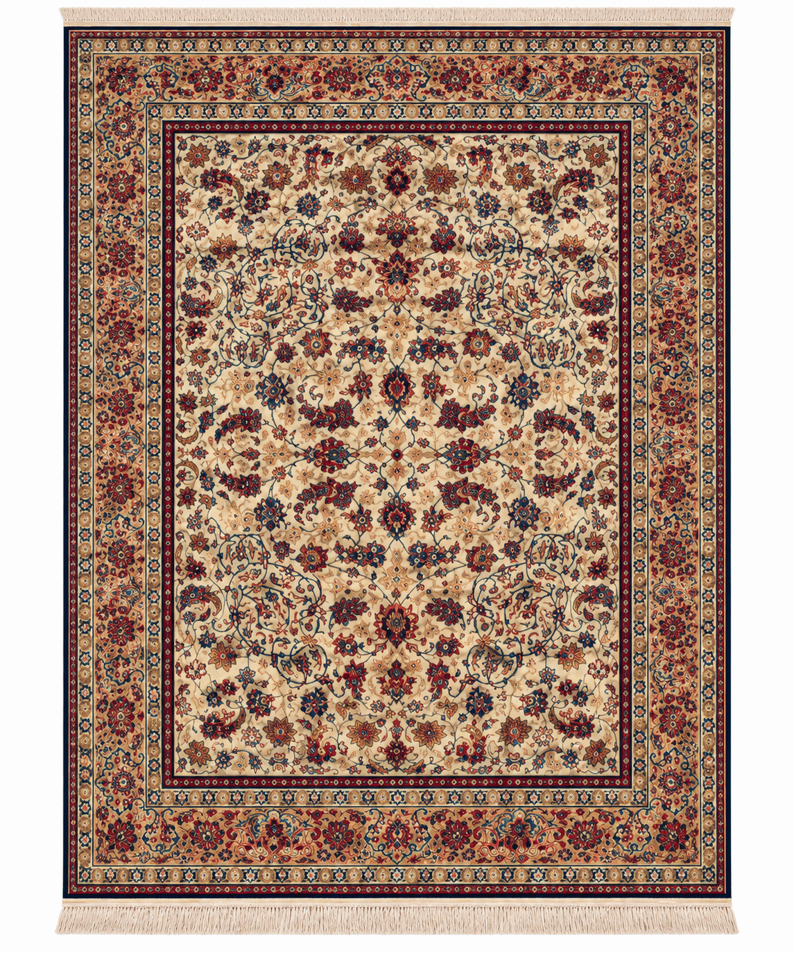 Traditional Isfahan Kork Wool Handwoven Oriental Rug – 9'8" × 12'8"