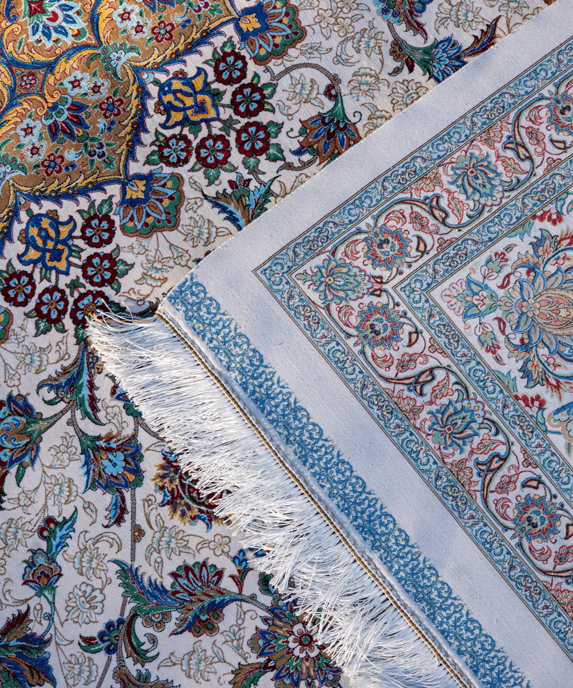 Luxury Qum Silk Handwoven Oriental Rug – 9'8" × 12'8" View 9