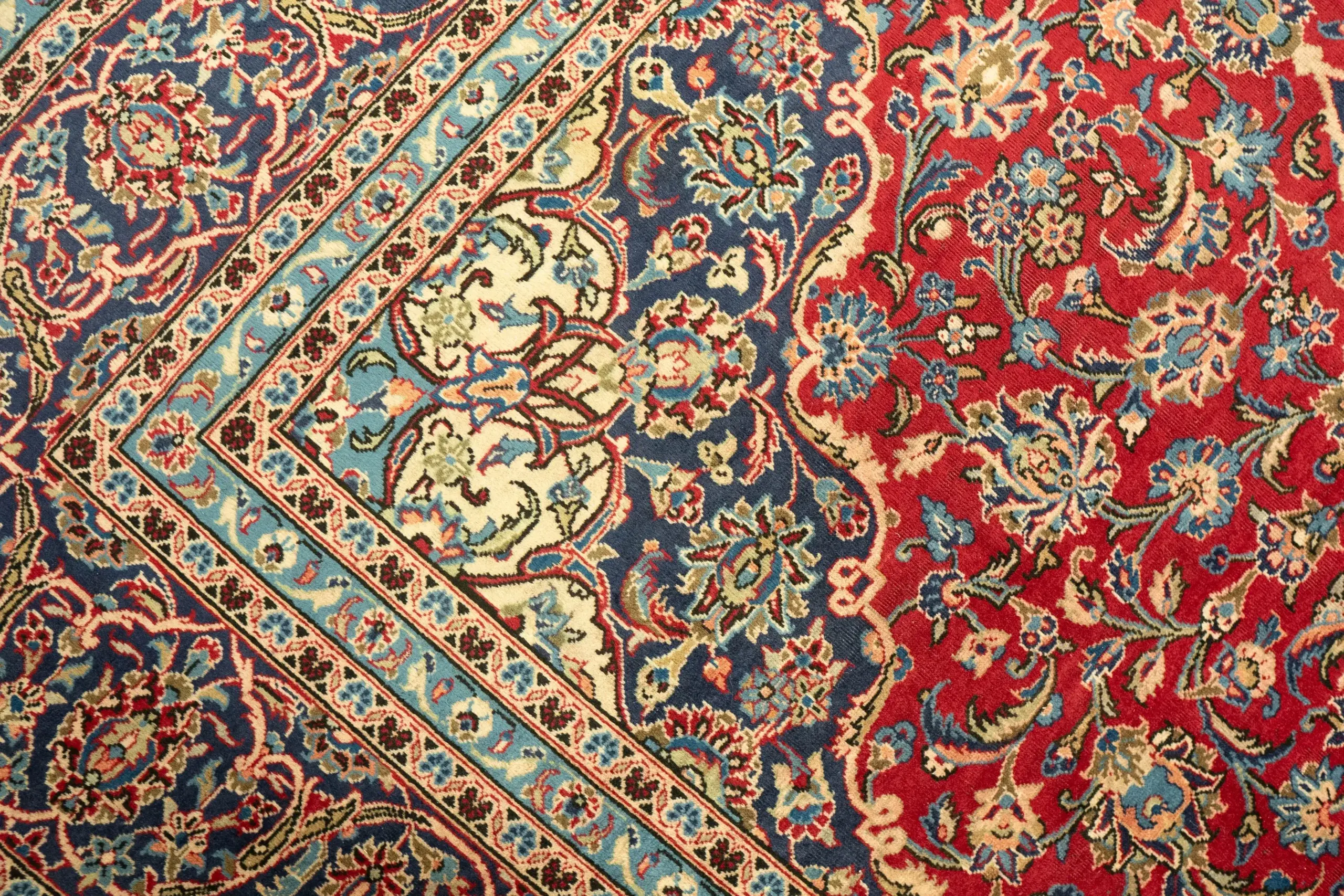 Kashan Wool Rug 9.4 x 12.4 View 3