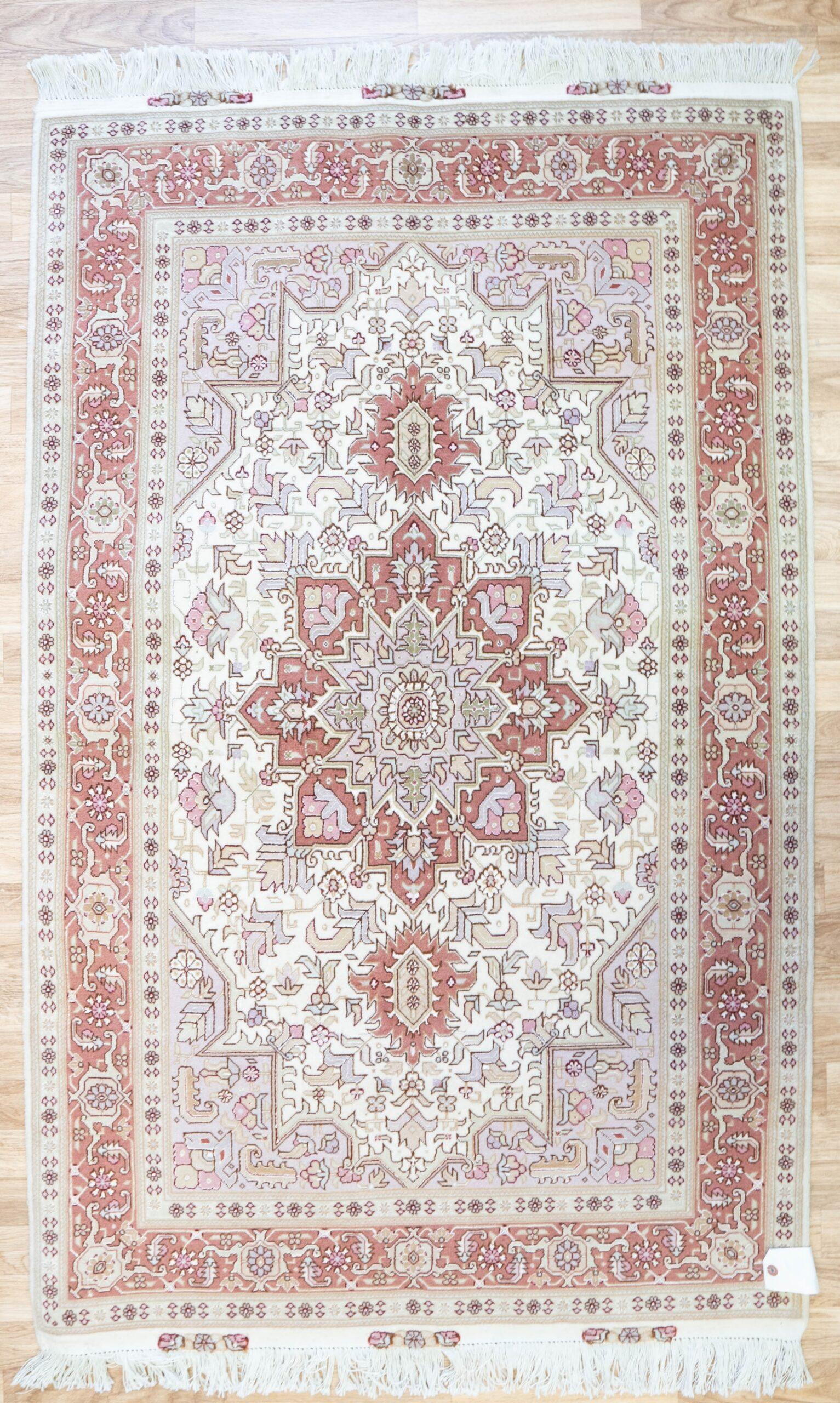 Tabriz Wool Silk Rug 3'x5' View 1