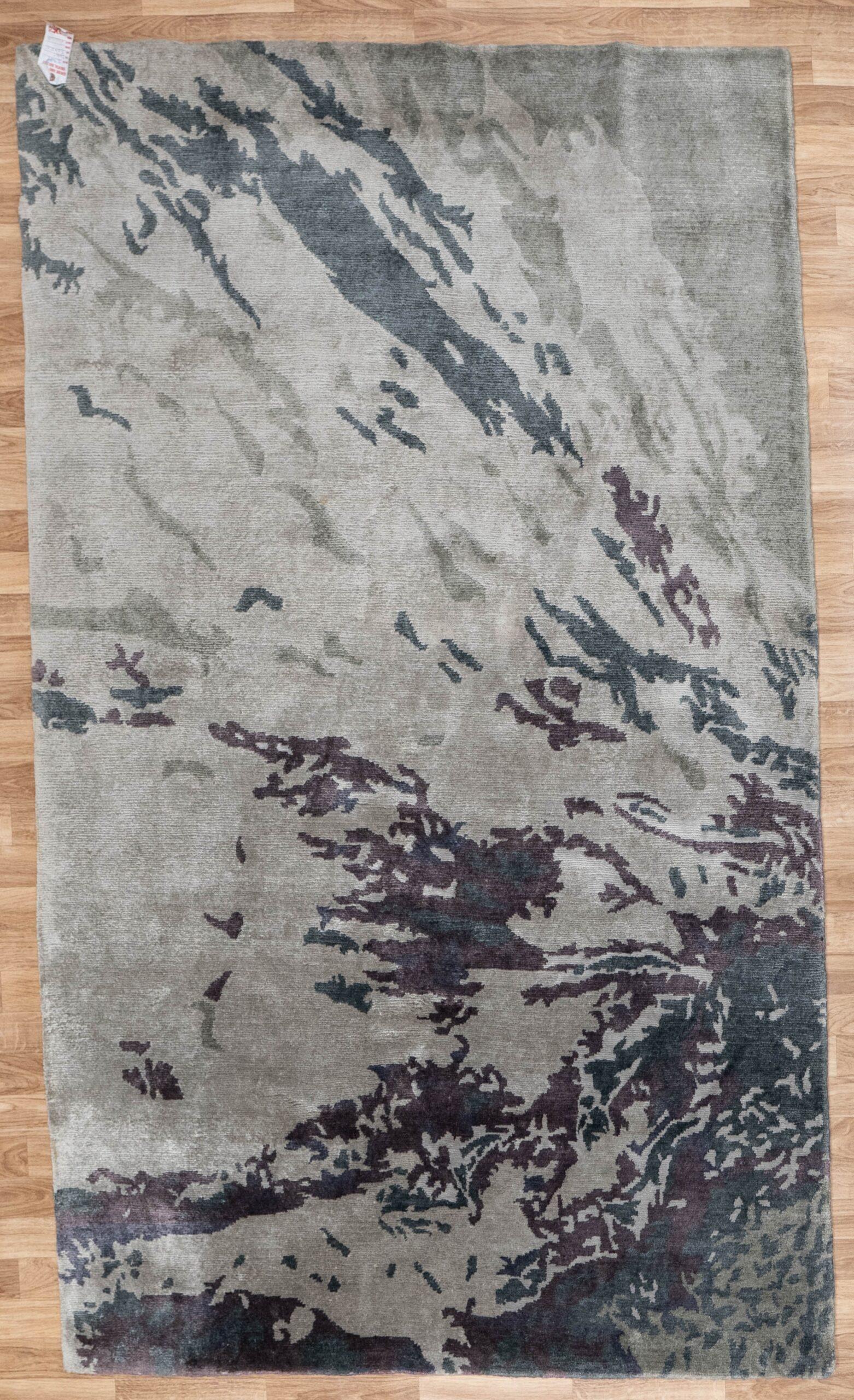 Tibet Wool Silk Rug 5 x 8' View 1