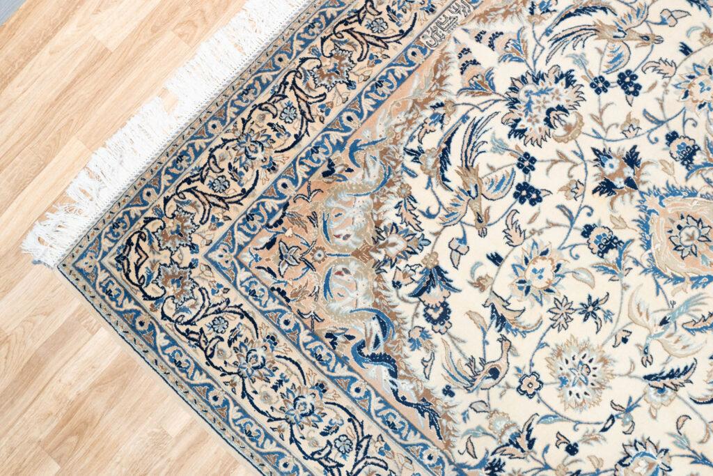 Nain Wool Silk Rug 6.1'x9.8' View 4