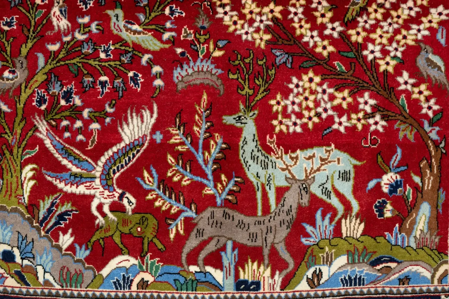 Kashan Kurk Wool 3.4 × 2.5 View 5