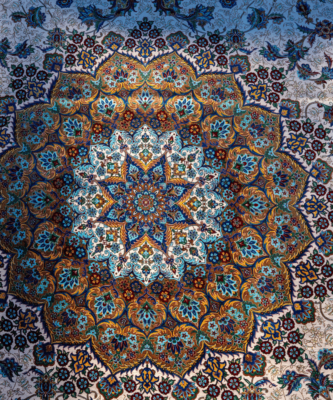 Luxury Qum Silk Handwoven Oriental Rug – 9'8" × 12'8" View 2