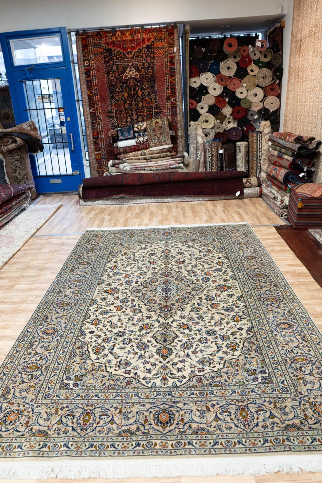 Kashan Wool Rug 6.8x9.6 View 1