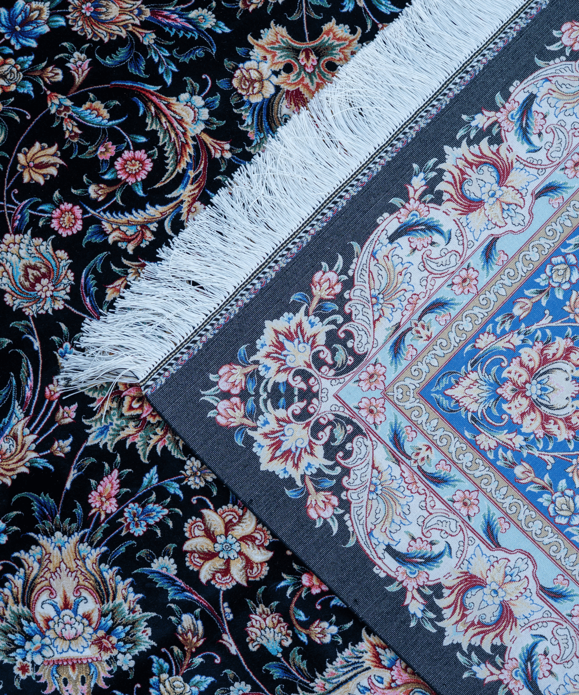 Traditional Qum Silk Handwoven Oriental Rug – 9'8" × 12'8" View 6