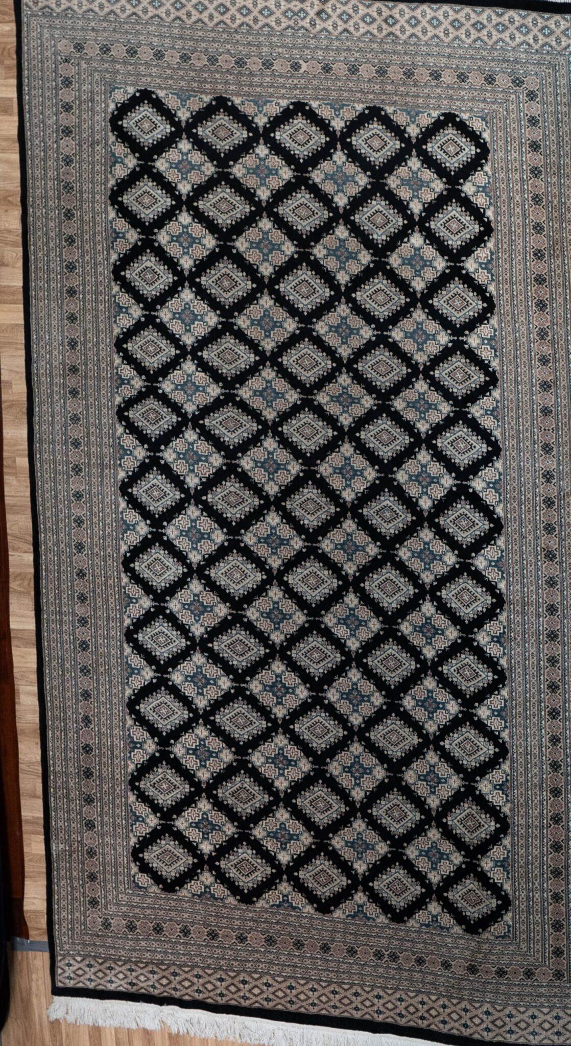 Bokhara Wool Silk Rug 9'x12' View 1