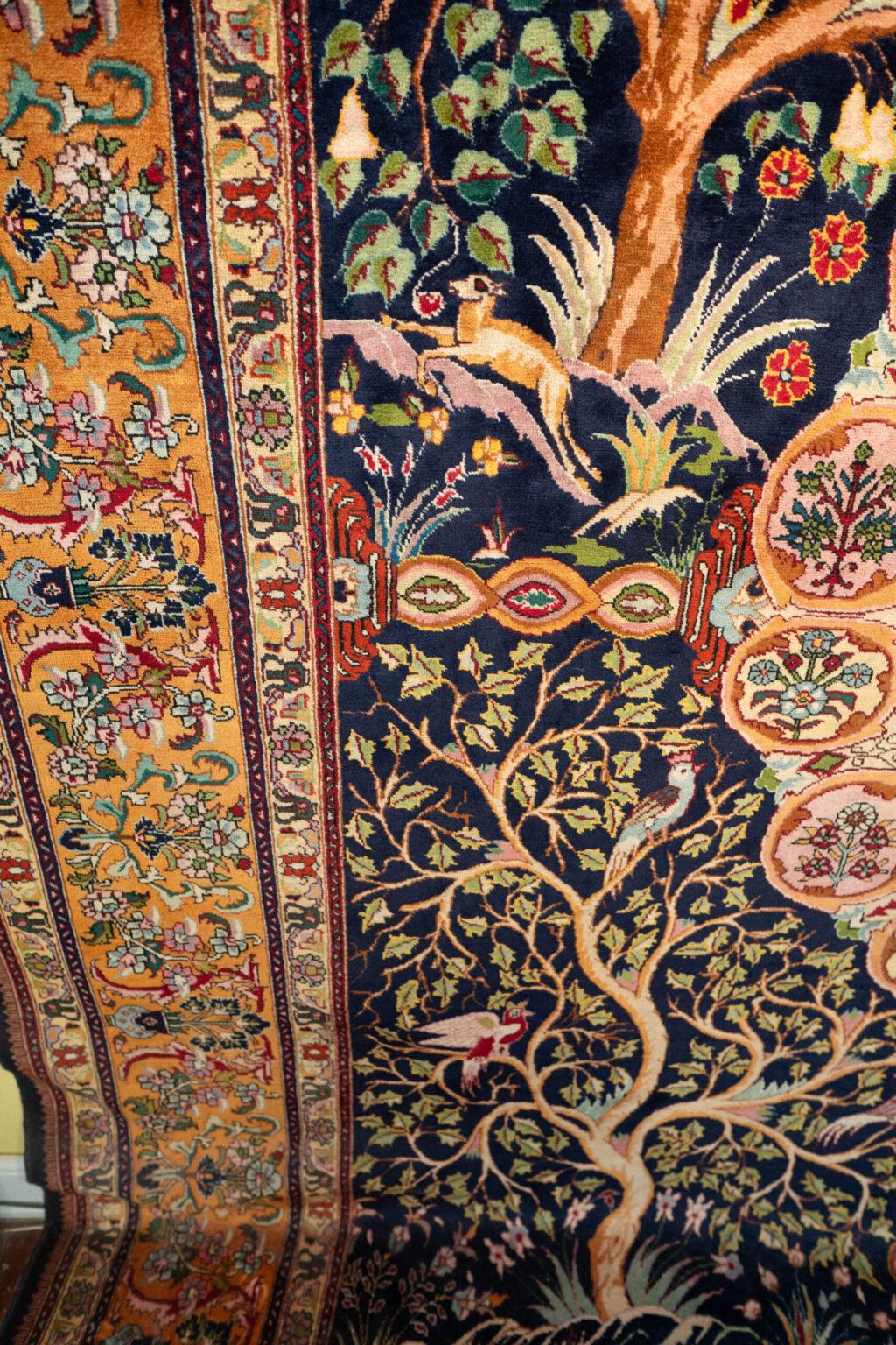 Tabriz Kurk Wool Rug 10'x13' View 4