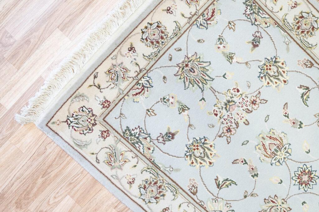 Tabriz Wool Silk rug 3'x5' View 3