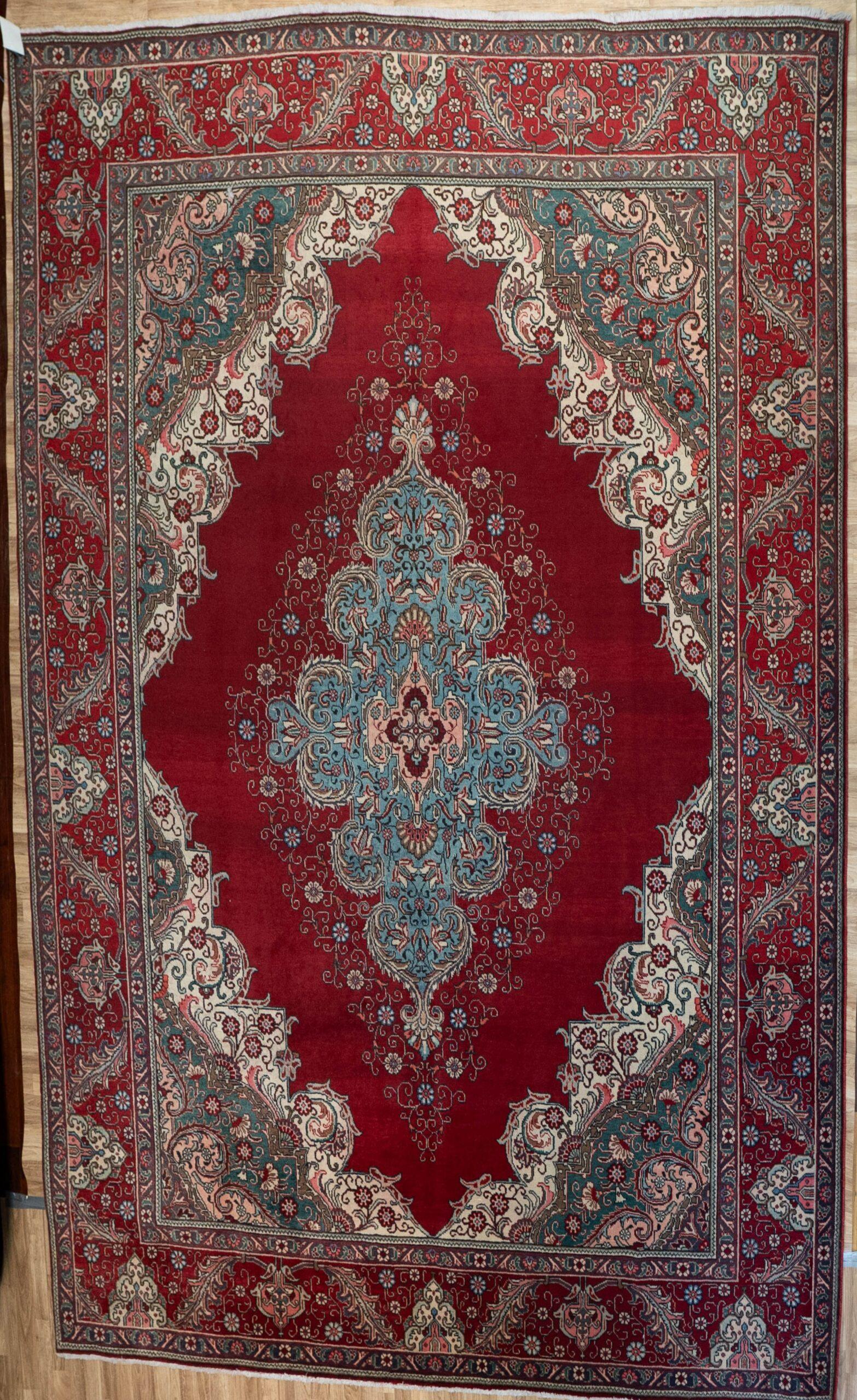 Tabriz Wool Pile Rug 9.5'x12.5' View 1