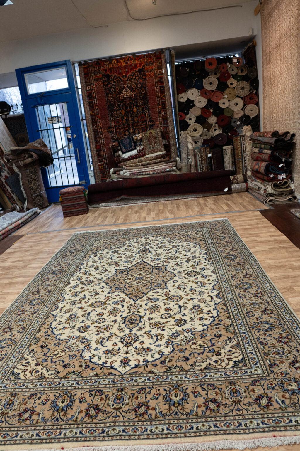 Kashan Wool Rug 6.6x9.6 View 5