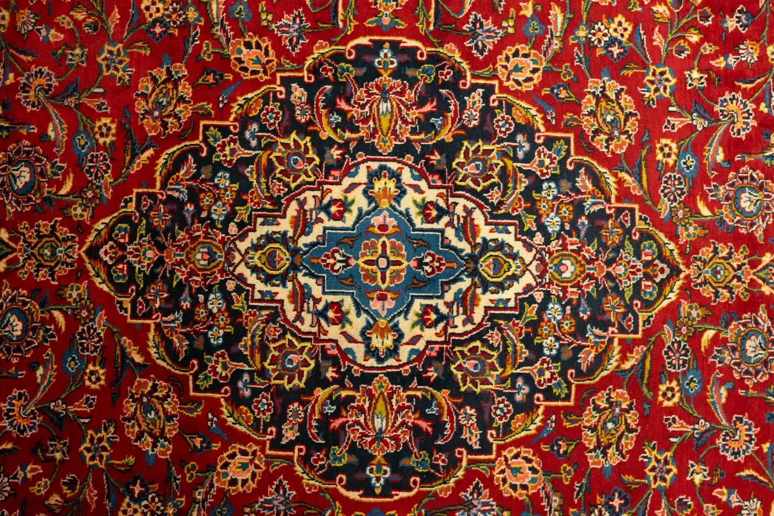 Kashan Wool Rug 9.9 x 13.5 View 2