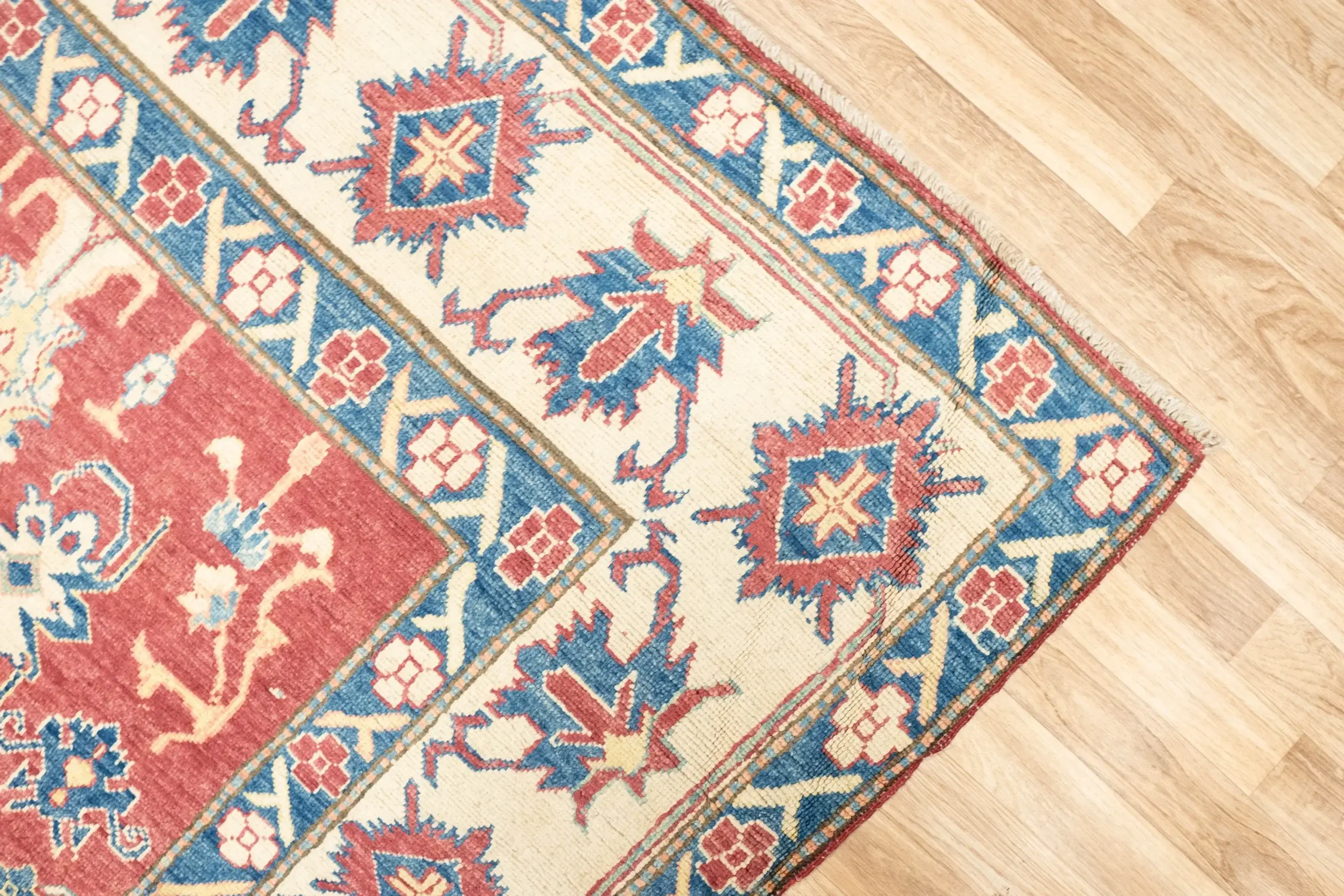 Kazak Wool Rug 5.8 x 6.8' View 1