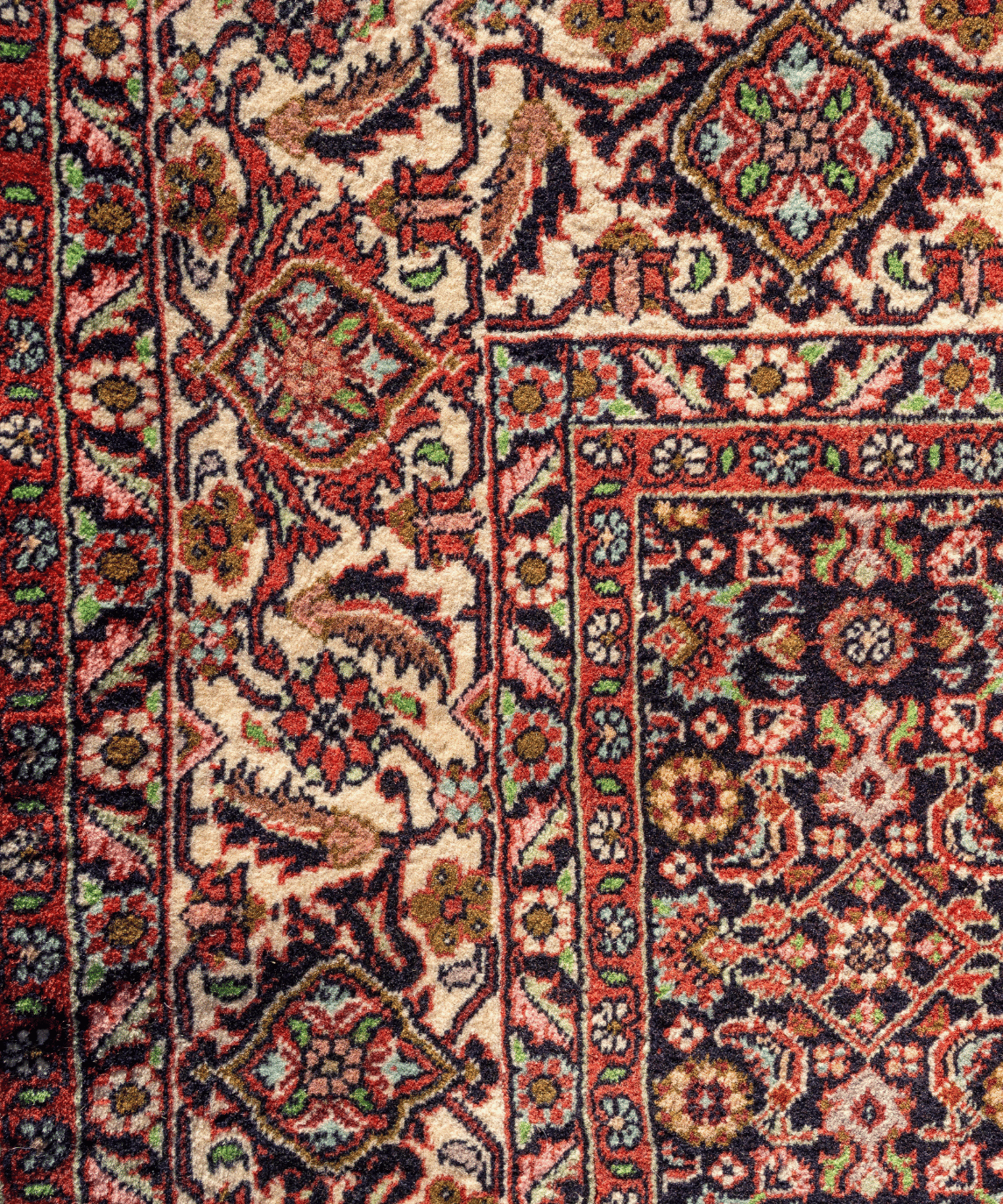 Traditional Bidjar Wool & Silk Handwoven Oriental Rug – 6'7" × 9'7" View 6