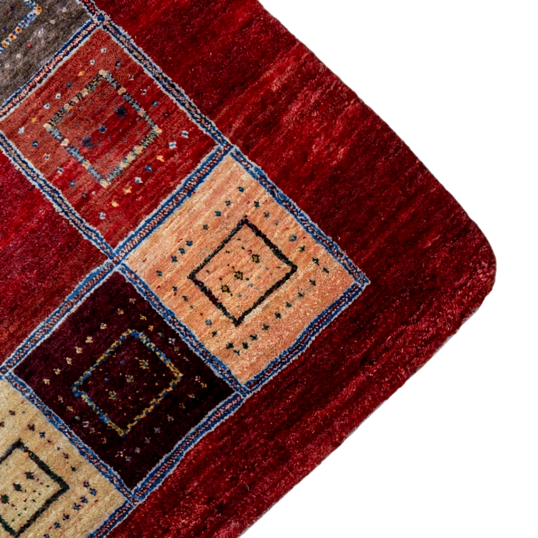 Gabbeh Rug 3925 – Genuine Hand-Woven Wool Oriental Rug View 2