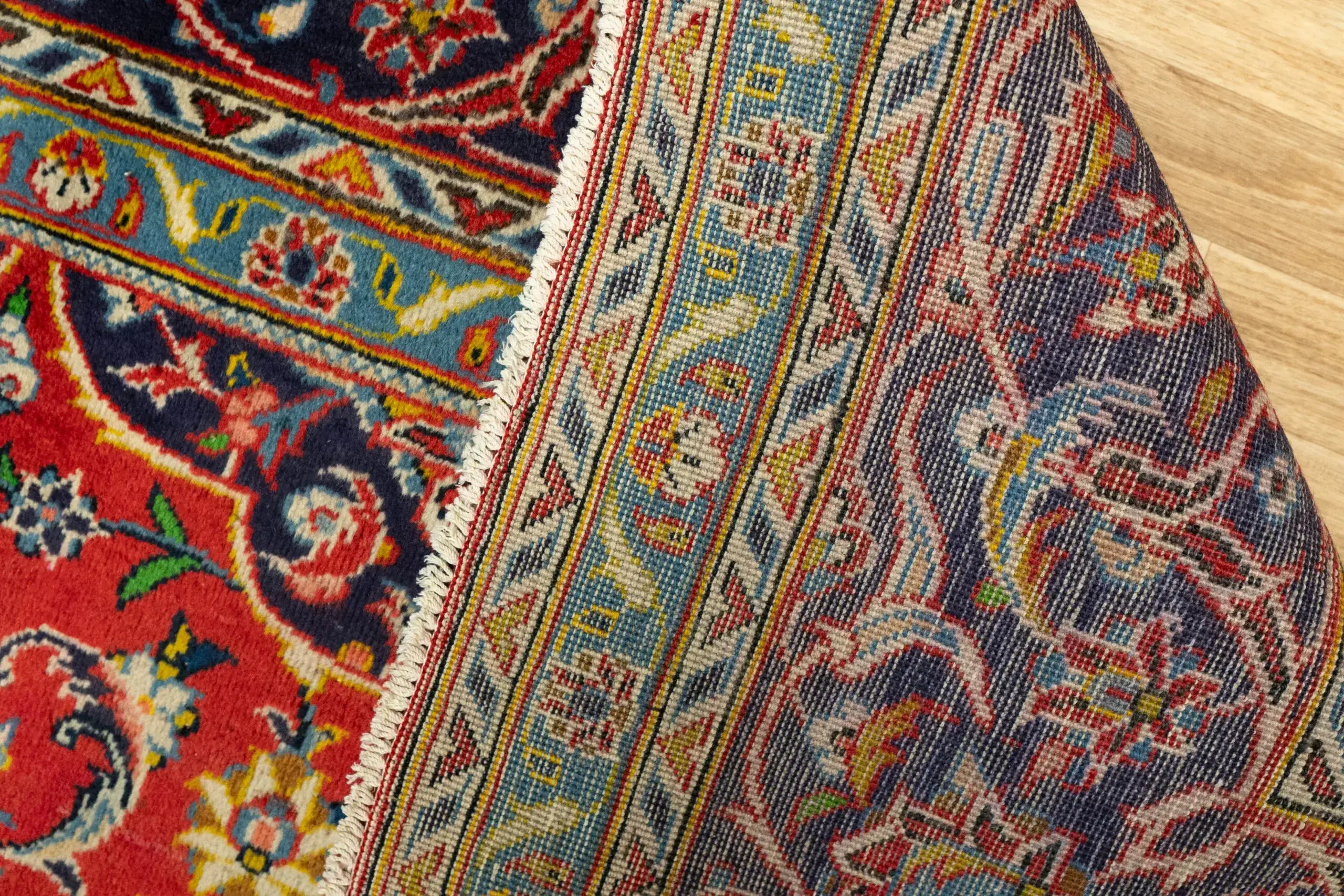Kashan Wool Rug 7.0x10.0 View 1