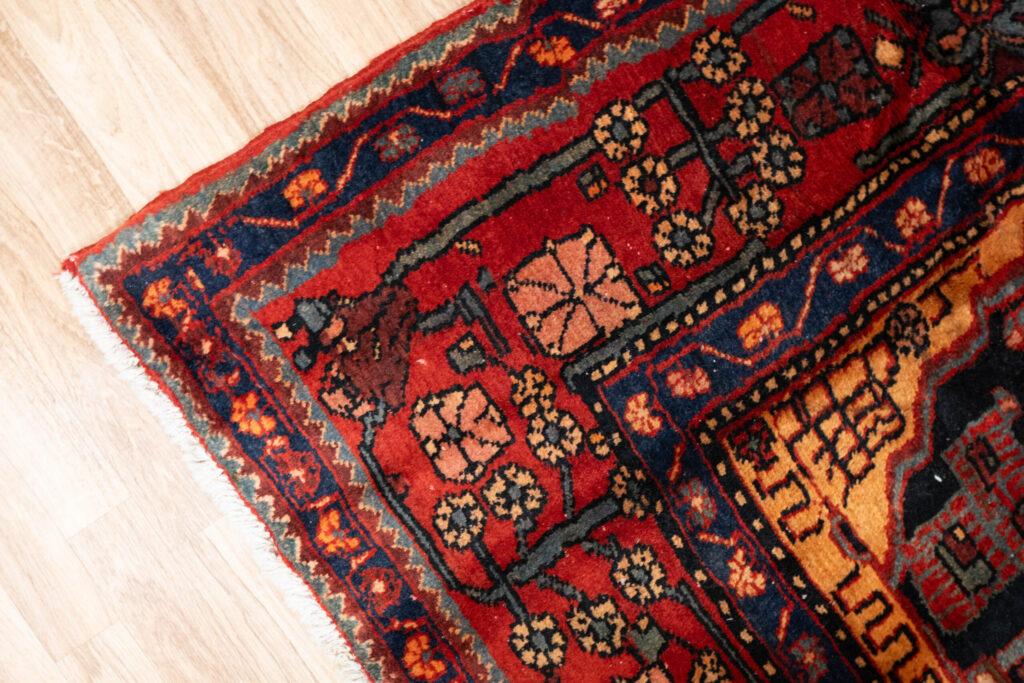 Hamadan Wool Rug 3.0x3.0 View 3