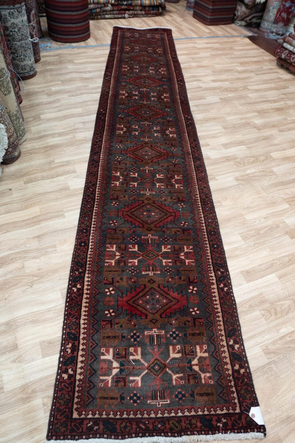 Heriz Wool pile Runner 2.4'x12.10' View 1