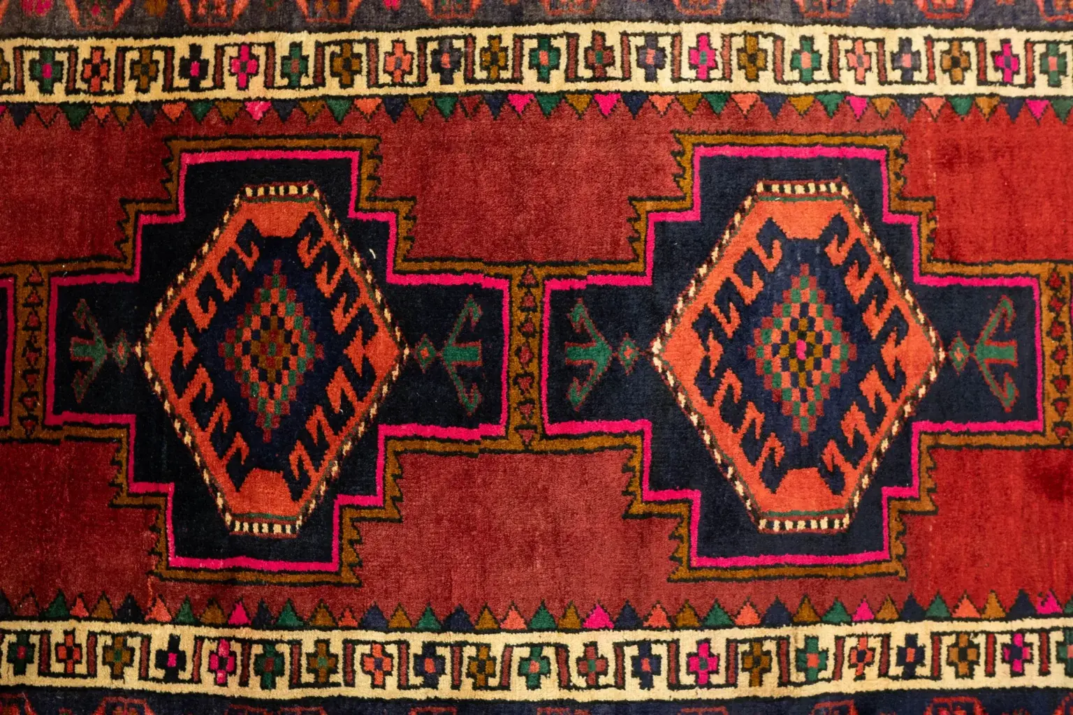 Hamadan Wool Rug 3.5 x 10.5 View 1
