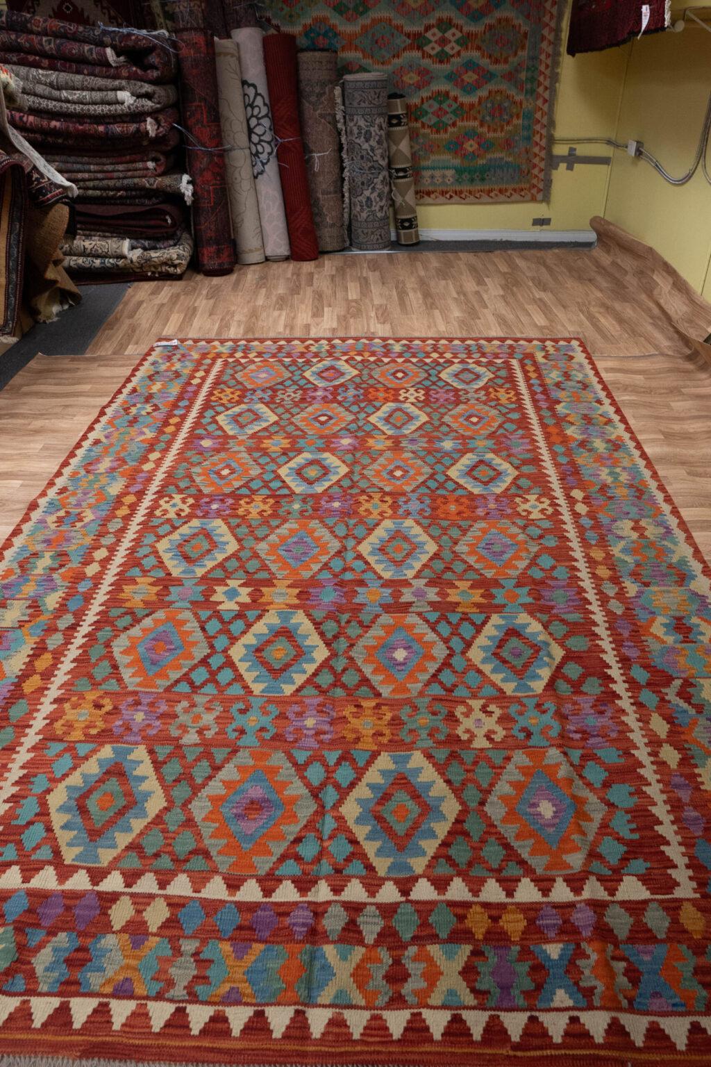 Kilim Wool Rug 6.7x9.10 View 3