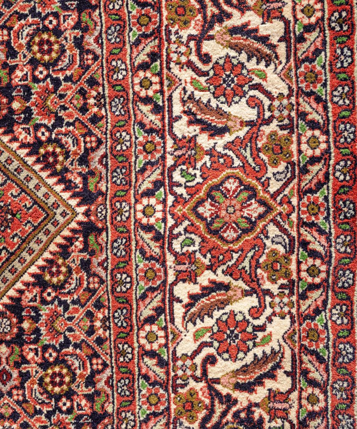 Traditional Bidjar Wool & Silk Handwoven Oriental Rug – 6'7" × 9'7" View 7