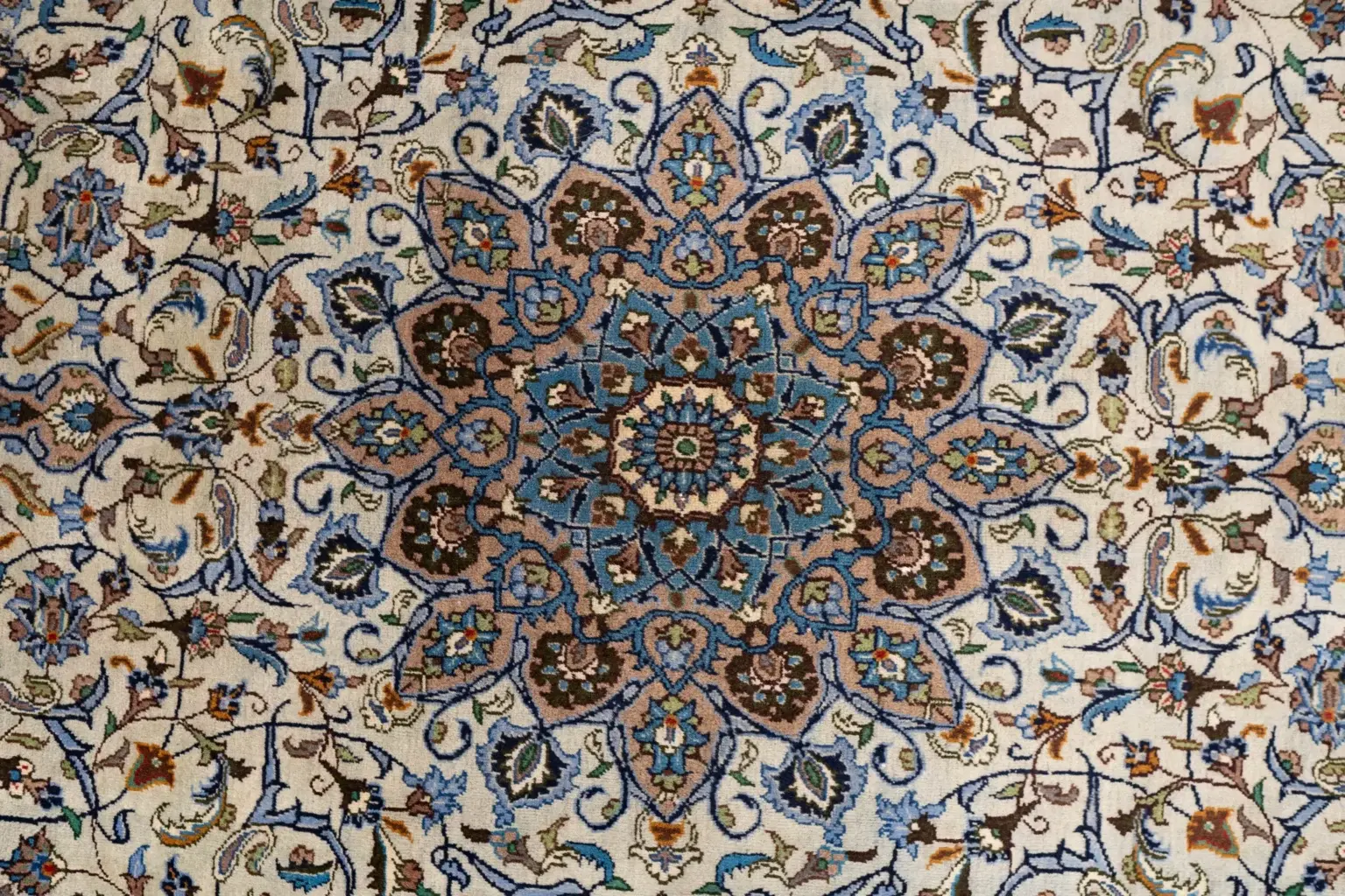 Kashan Wool Rug 6.6 x 9.6 View 3