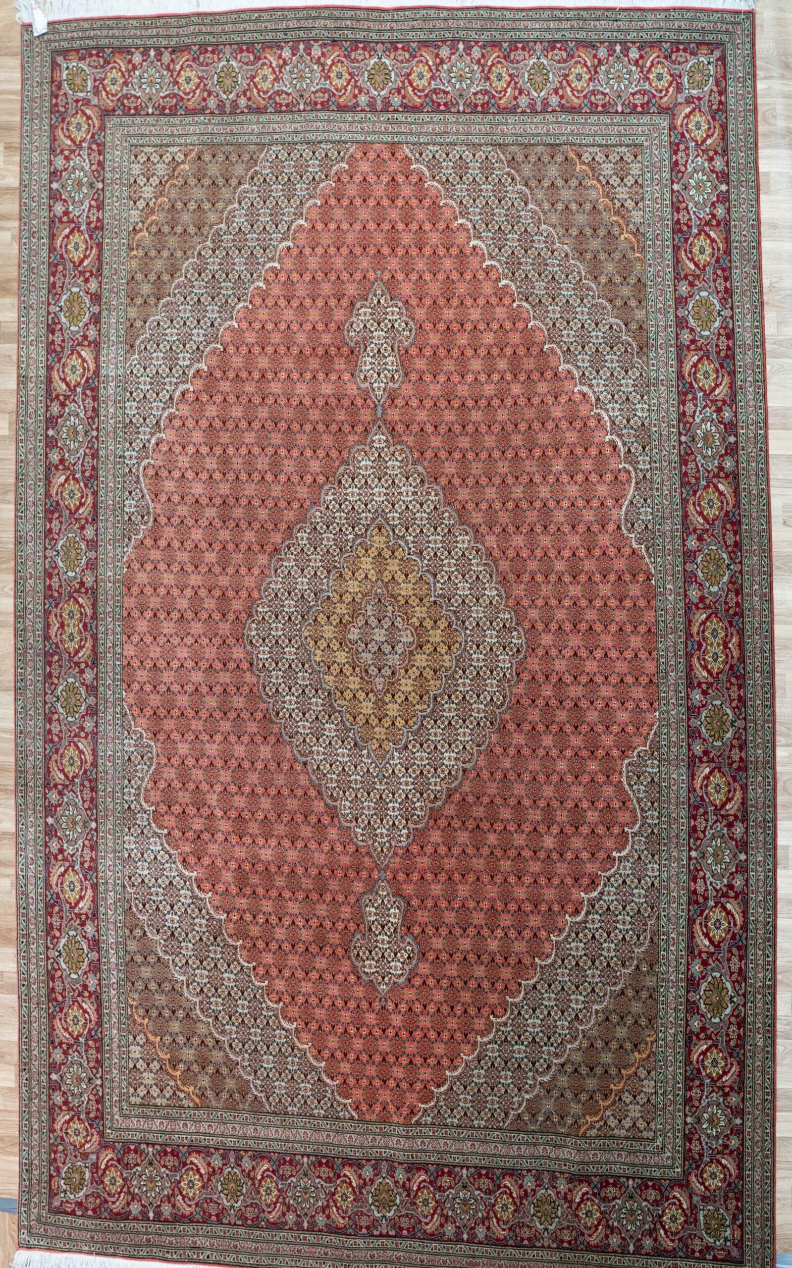 Tabriz Wool Silk Rug 8.4'x11.5' View 1