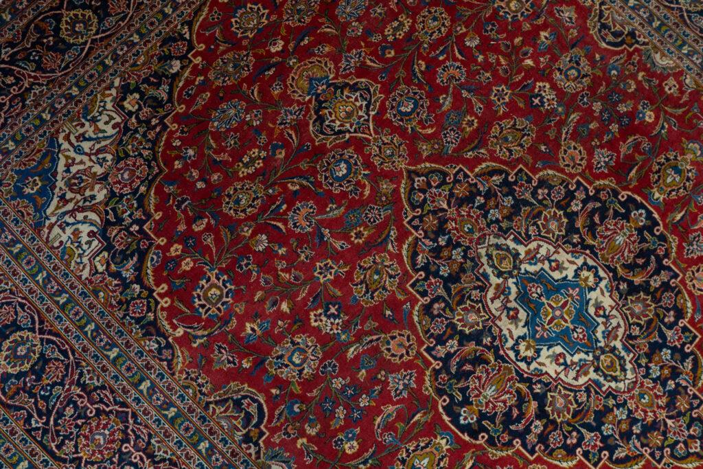 Kashan Wool Silk Rug 9.5'x12.5' View 3