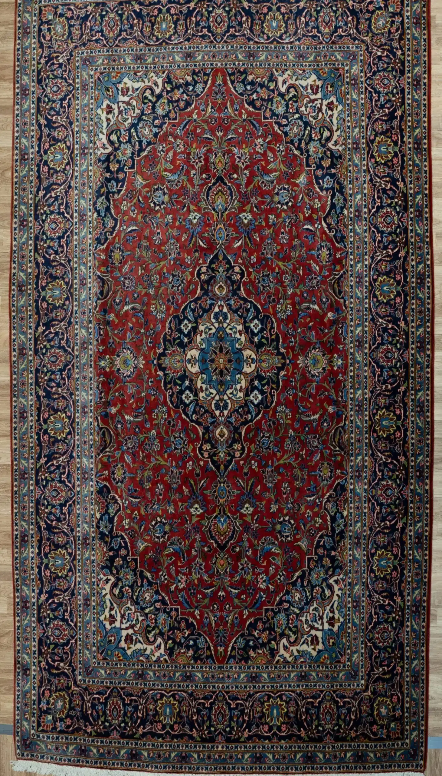 Kashan Wool Rug 6.10'x10.2' View 1