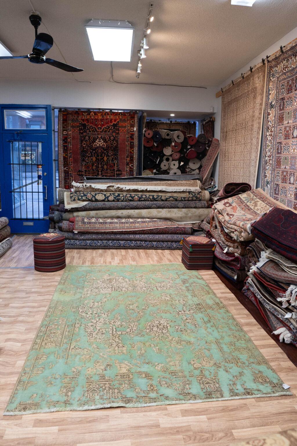 Overdyed Tabriz Rug 6.5'x9.5' View 5