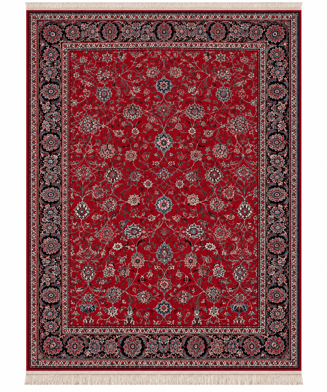 Traditional Bidjar Wool & Silk Handwoven Oriental Rug – 6'6" × 8'6"