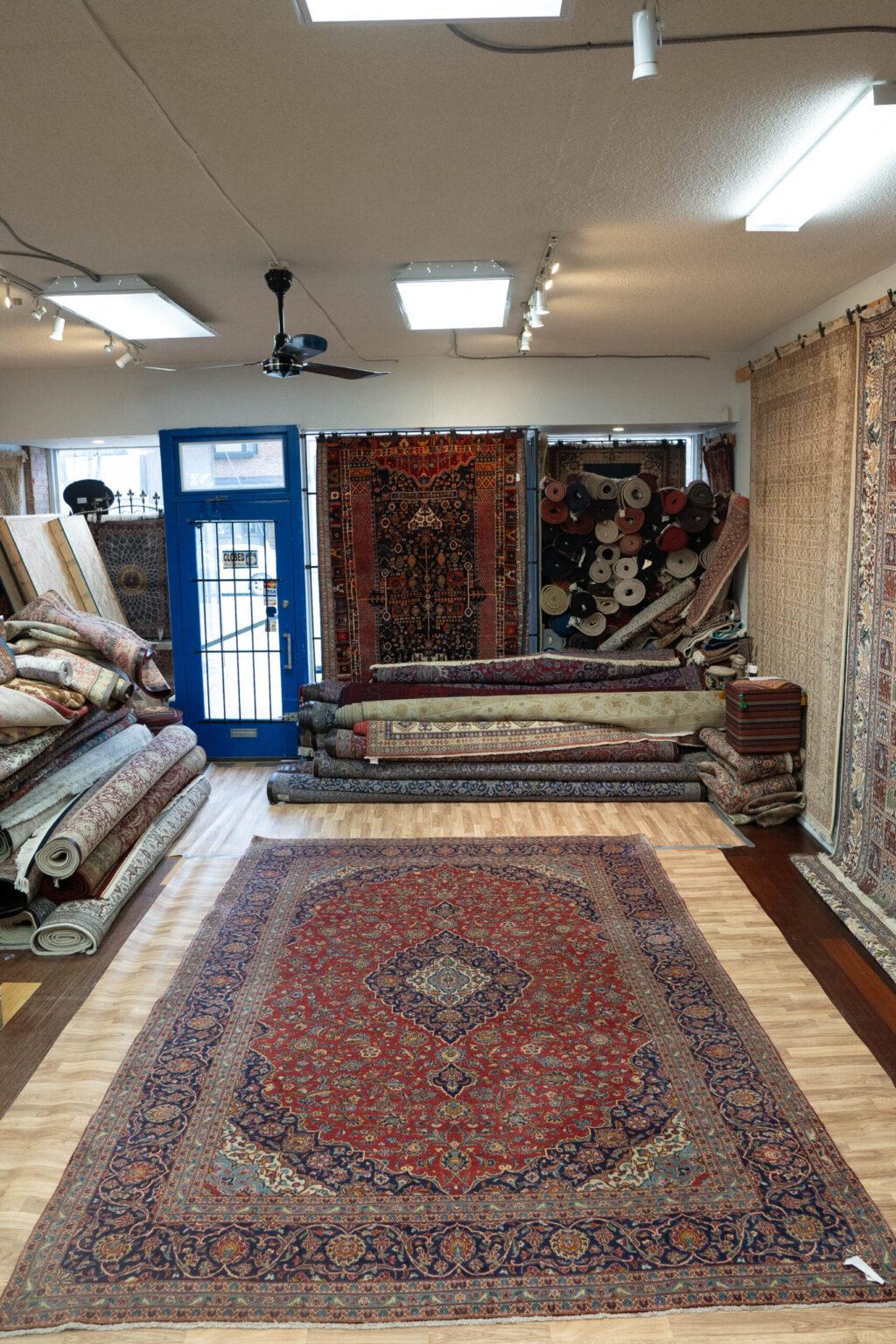 Kashan Kurk Wool Rug 8.1'x11.10' View 1