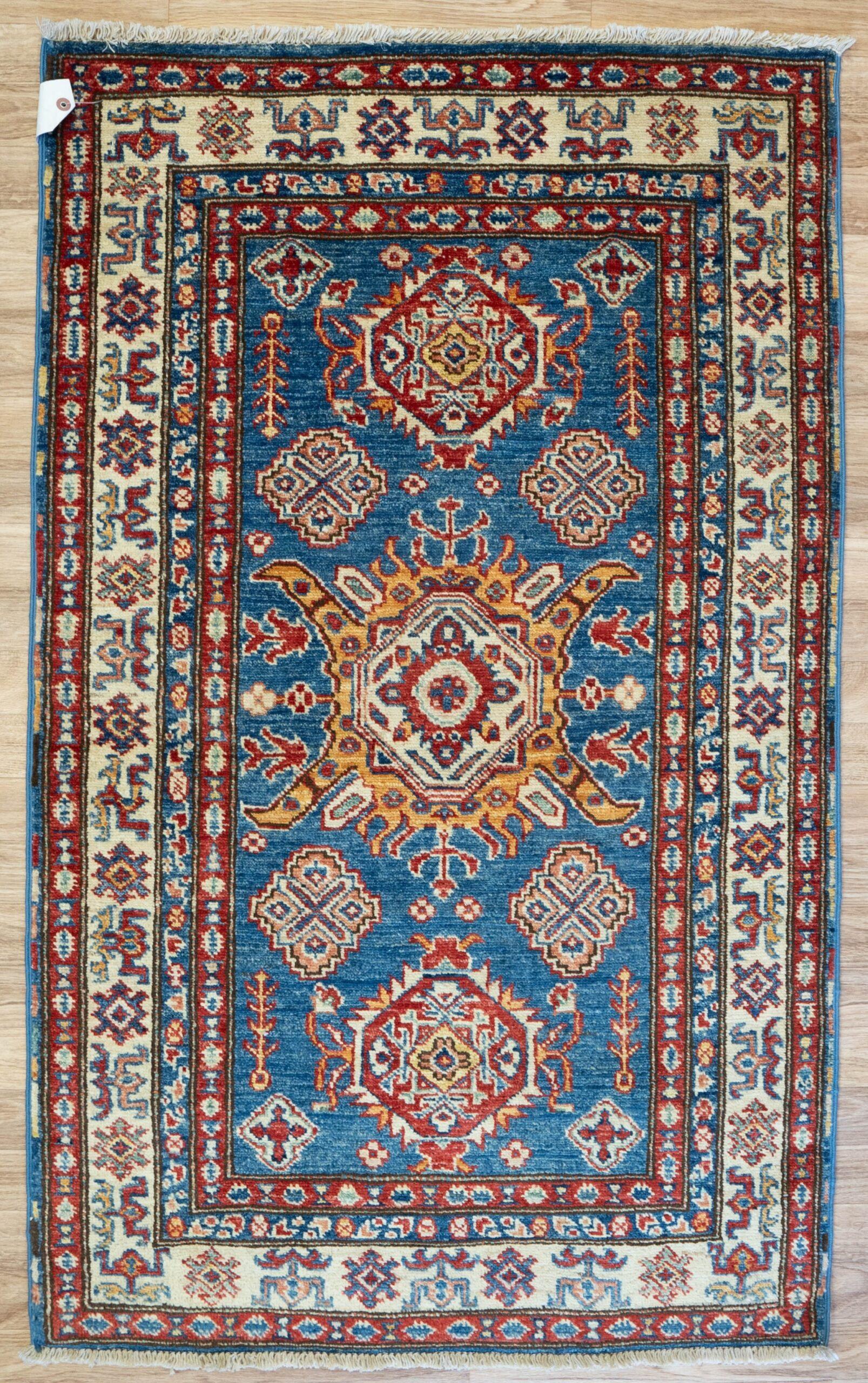 Kazak Wool Pile Rug 2.10'x4.6' View 1