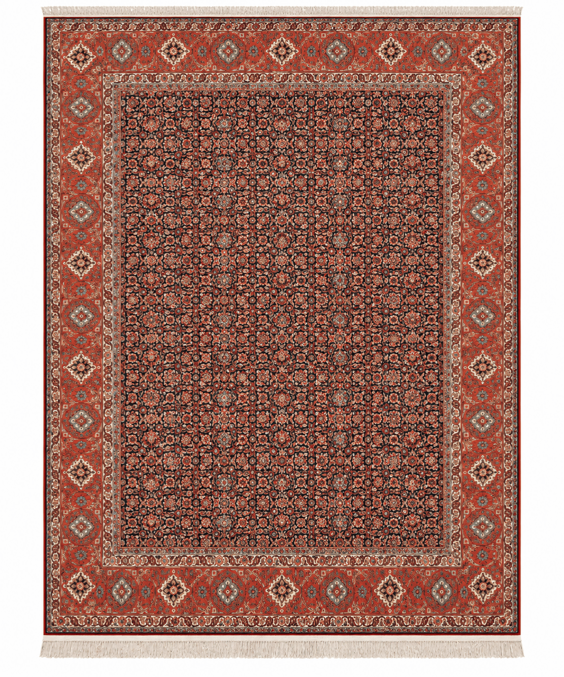 Traditional Bidjar Kork Wool Handwoven Oriental Rug – 8'4" × 8'2"