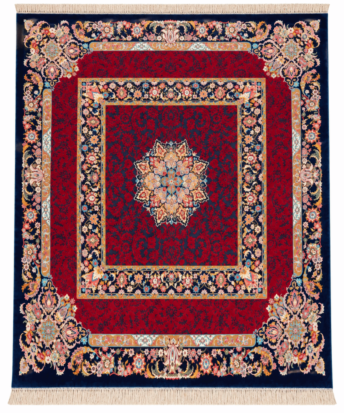Qum Silk Oriental Rug – 10' × 10'
