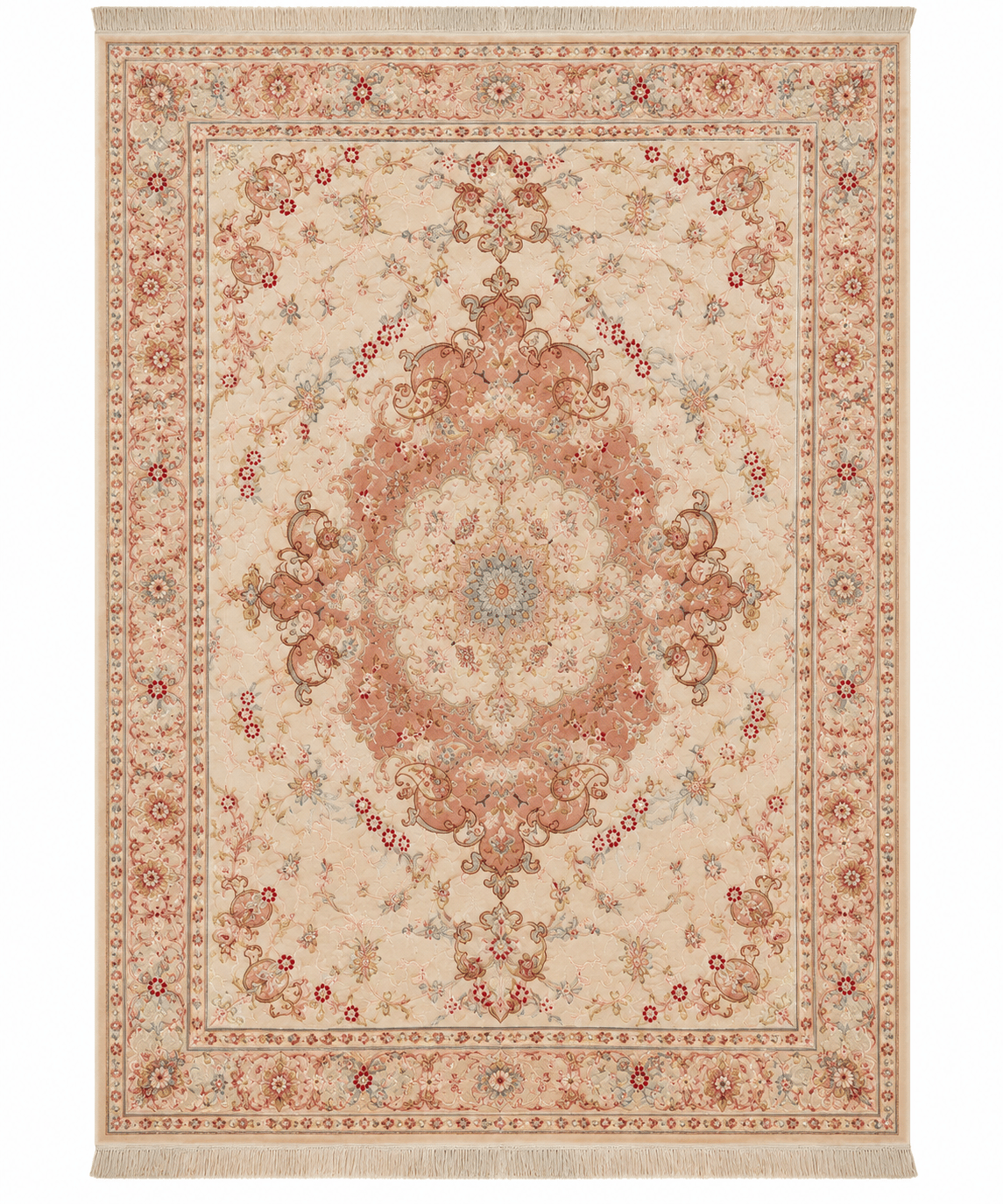 Luxury Tabriz Wool & Silk Handwoven Oriental Rug – 9'9" × 13'2"