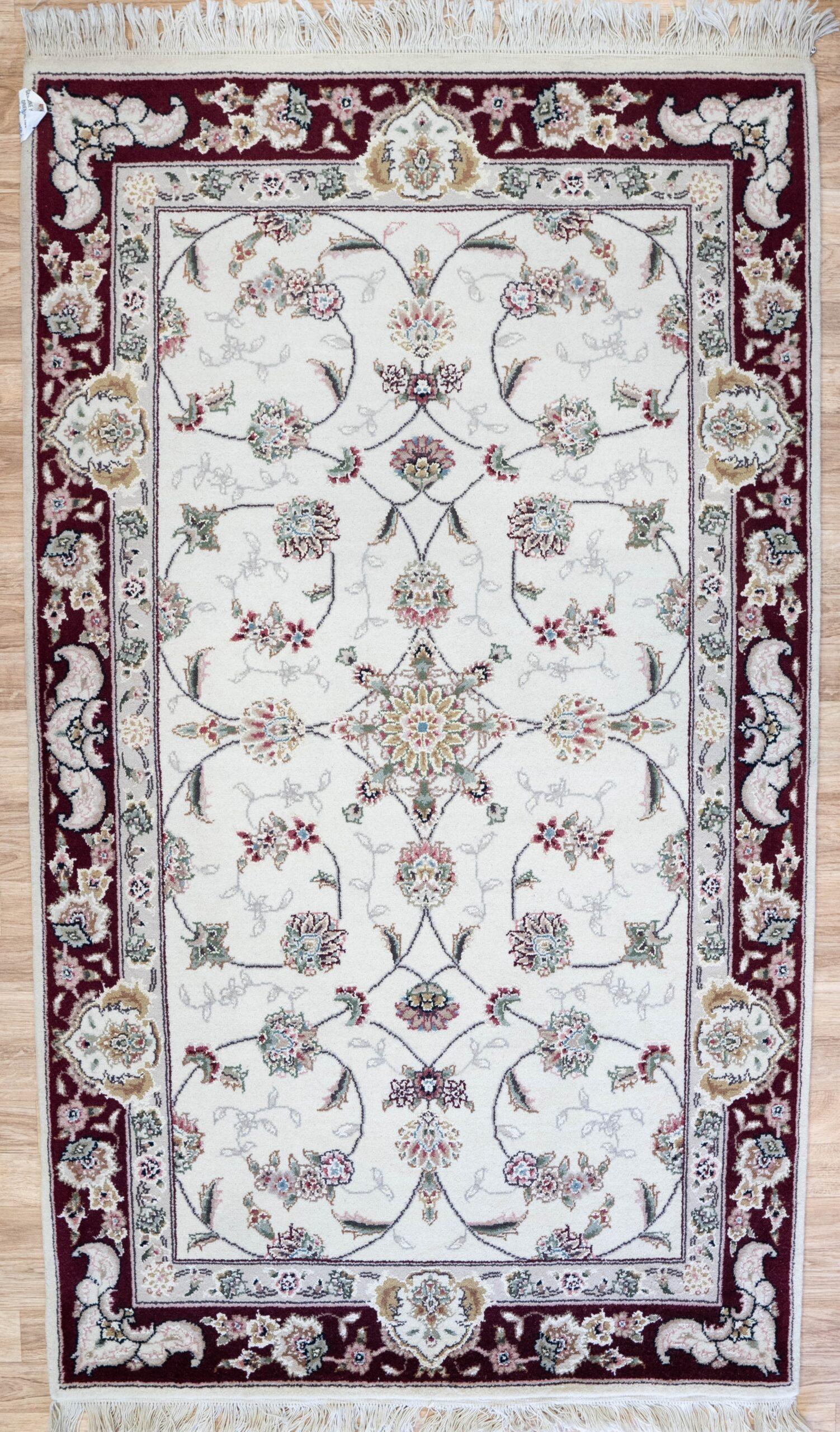 Tabriz Wool Silk Rug 3'x5' View 1