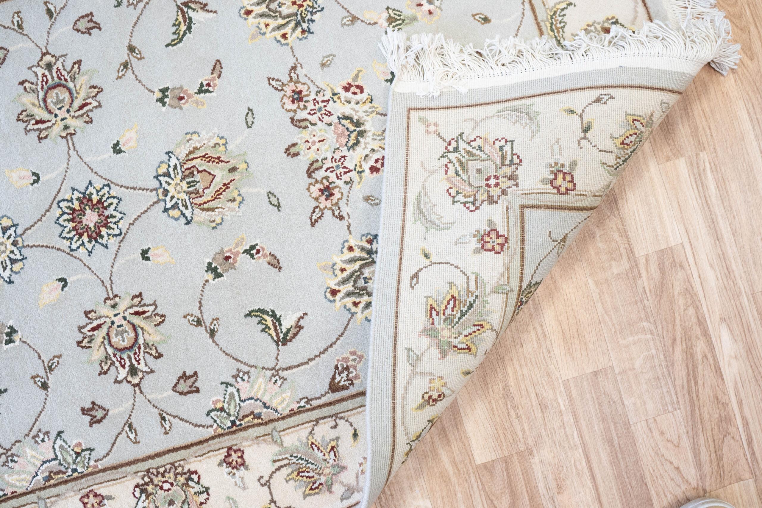 Tabriz Wool Silk rug 3'x5' View 4