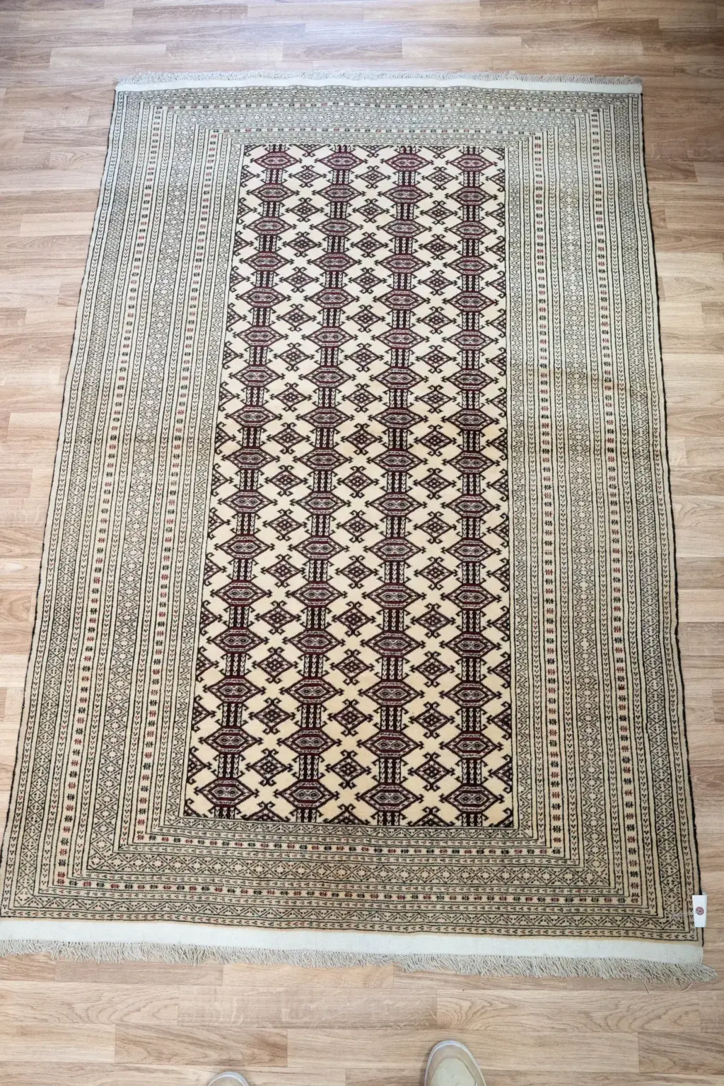 Turkmen Wool Rug 6.6x4.2 View 1