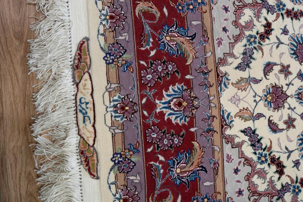 Tabriz Wool Silk Rug 5'x7' View 5