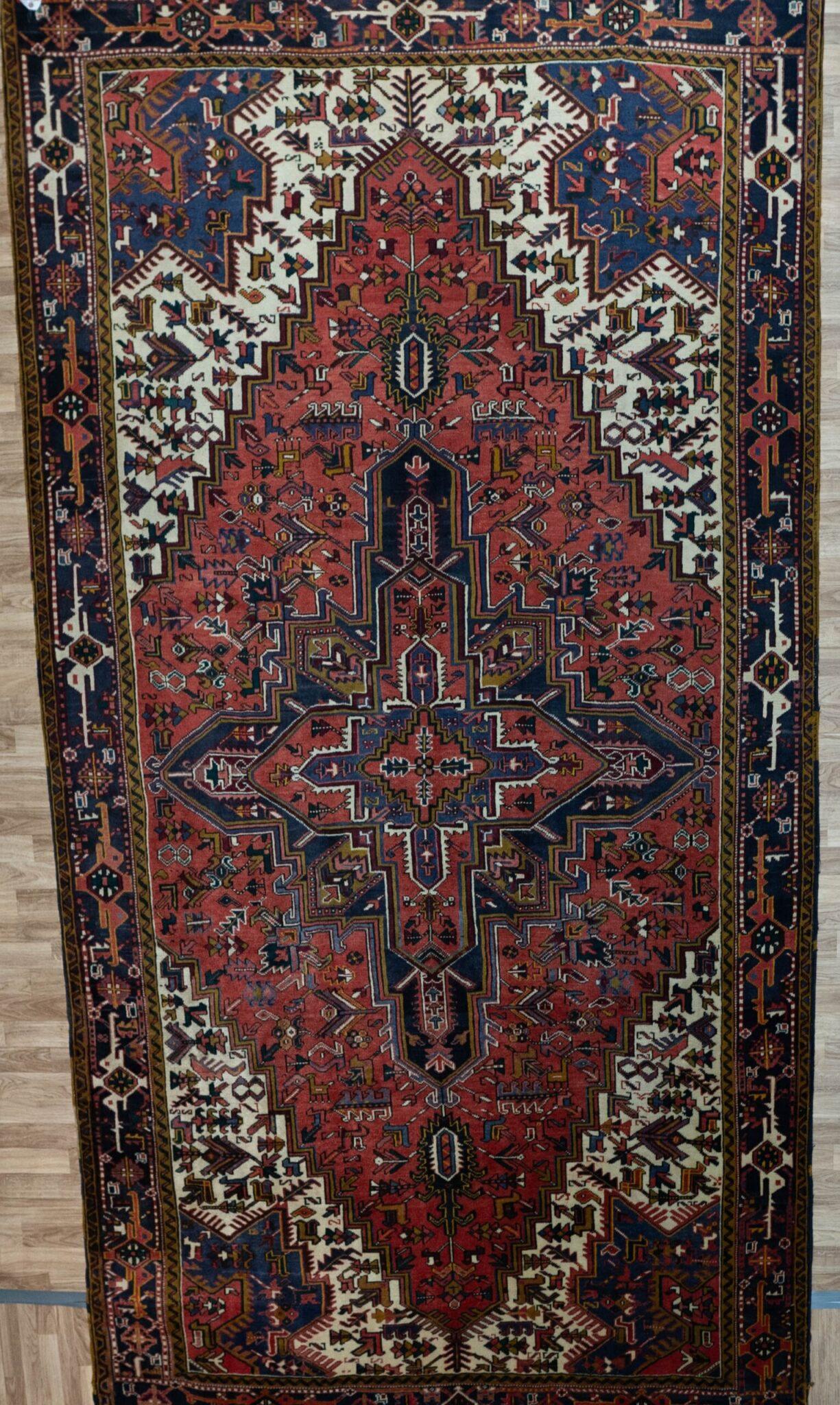 Heriz Wool Silk Rug 8'x11.5' View 2