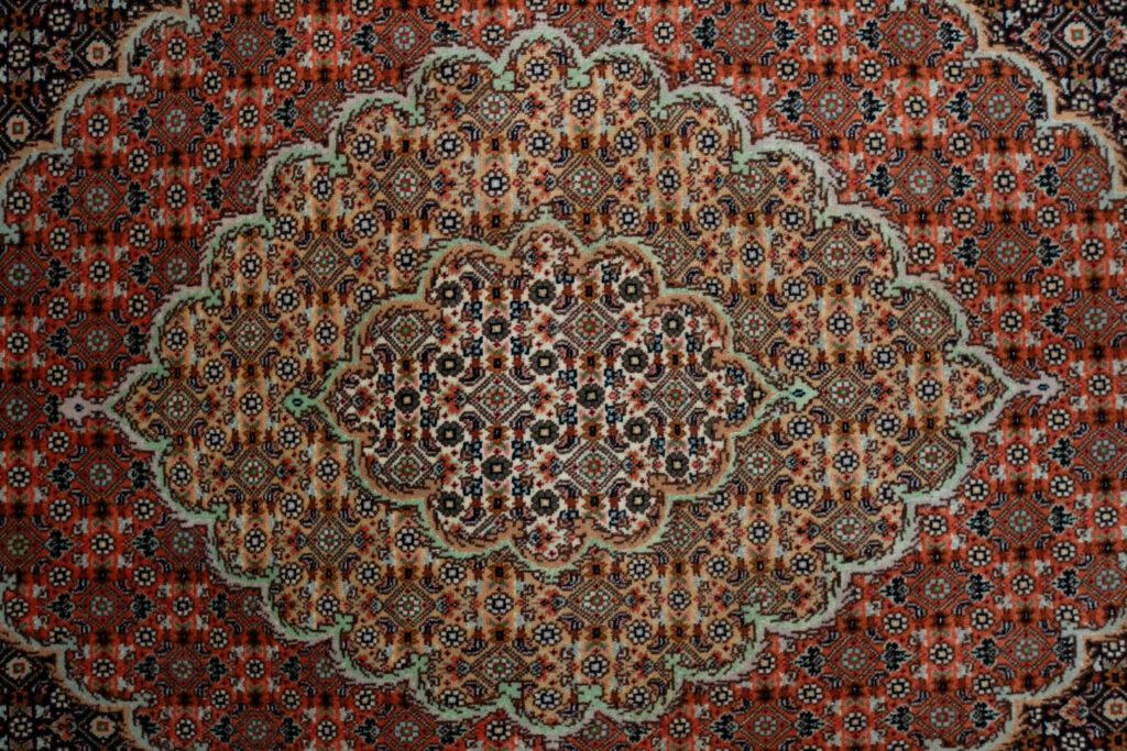 Tabriz Wool Silk Rug 6.9'x9.9' View 6