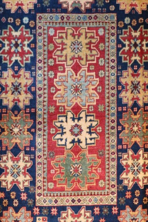 Kazak Indigo Wool Rug 3′ x 5′