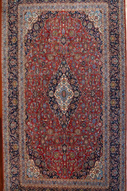 Kashan Kurk Wool Rug 9.8’x12.9′