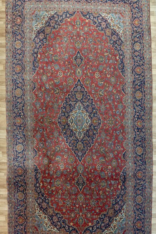Kashan Kurk Wool Rug 8.1’x11.10′