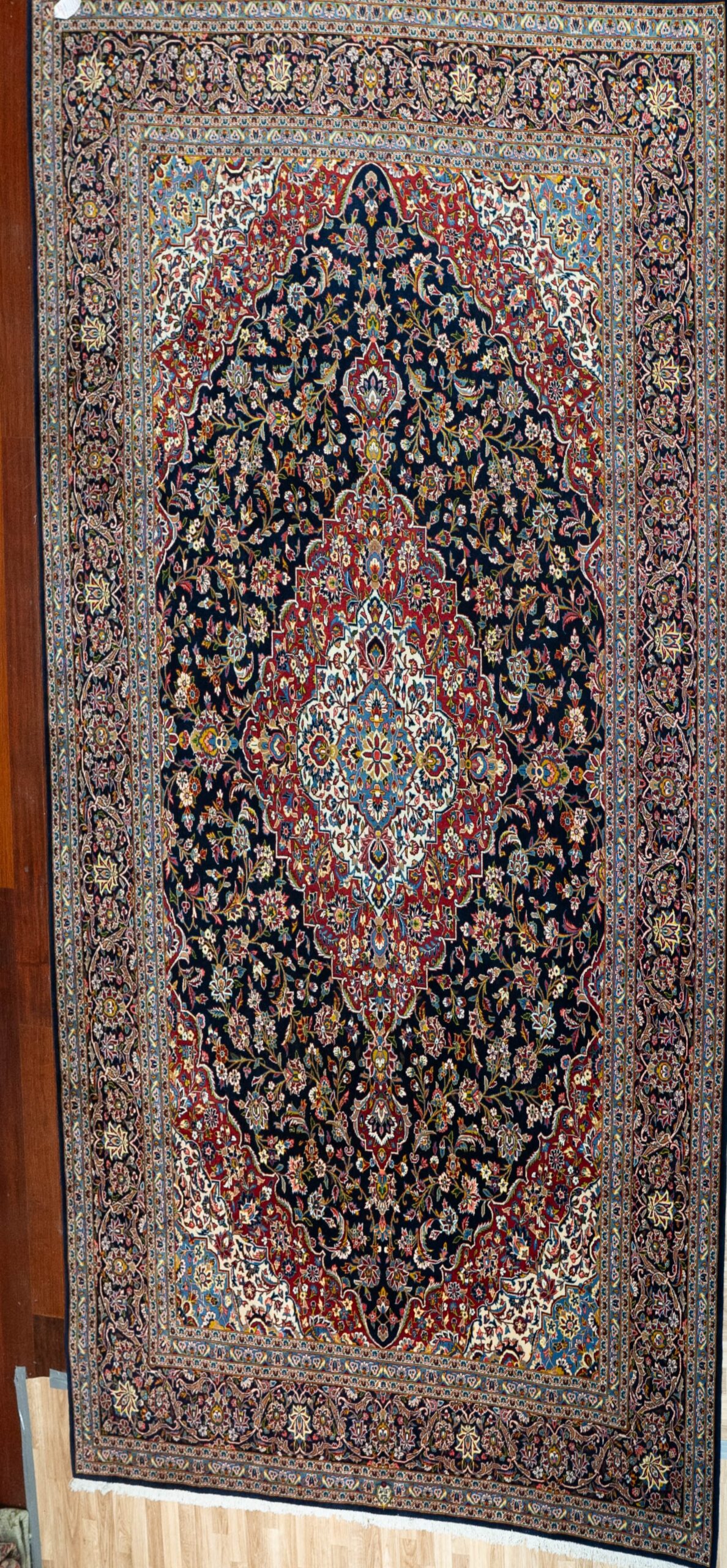 Kashan Kurk Wool Rug 8.2’x12.1′