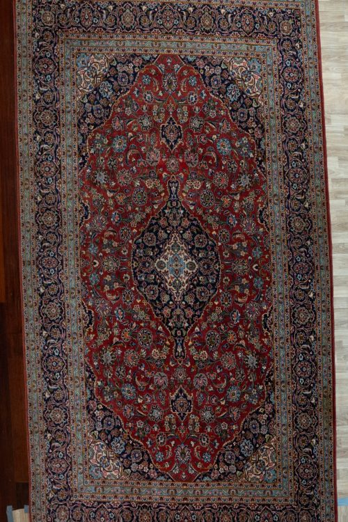 Kashan Kurk Wool rug 8.4’x11.6′