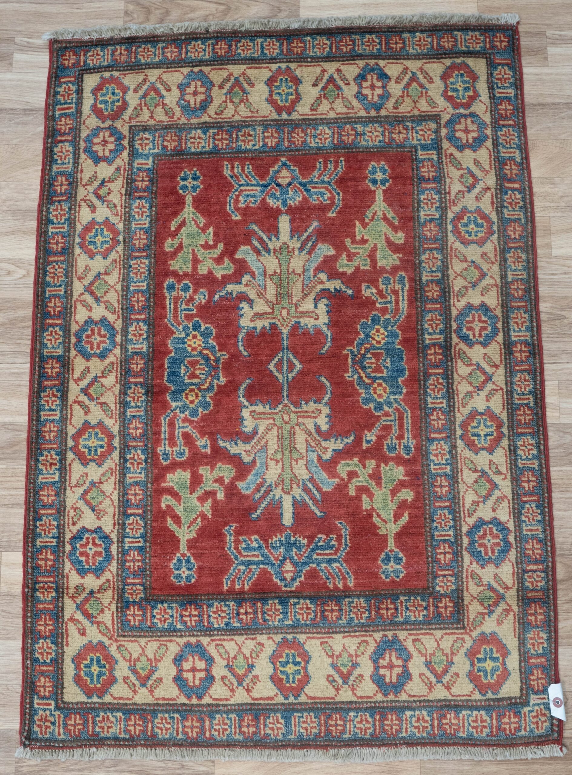 Kazak Wool Rug 3.9×2.8