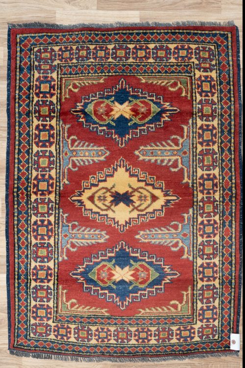 Kazak Wool Rug 2.9×3.1